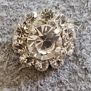 Silver Tone with Rhinestones Brooch / Pin * Jewelry, Fashion, Style, Pinback